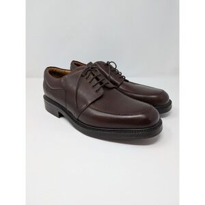 Brandini Oliver 269 Mens Dark Brown Leather Moc Toe Derby Shoes Size 12